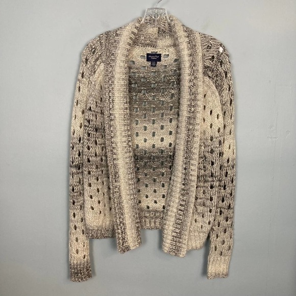 𝅺american Eagle Outfitters Wool Blend Open Front Ombre Cardigan Women's Size XS - Picture 6 of 12